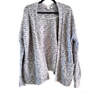 EC GAP OPEN FRONT CHUNKY KNIT CARDIGAN WITH POCLETS SZ.M